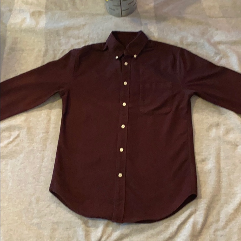 Men’s Merona long sleeve button up Burgundy Shirt